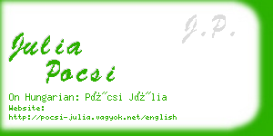 julia pocsi business card